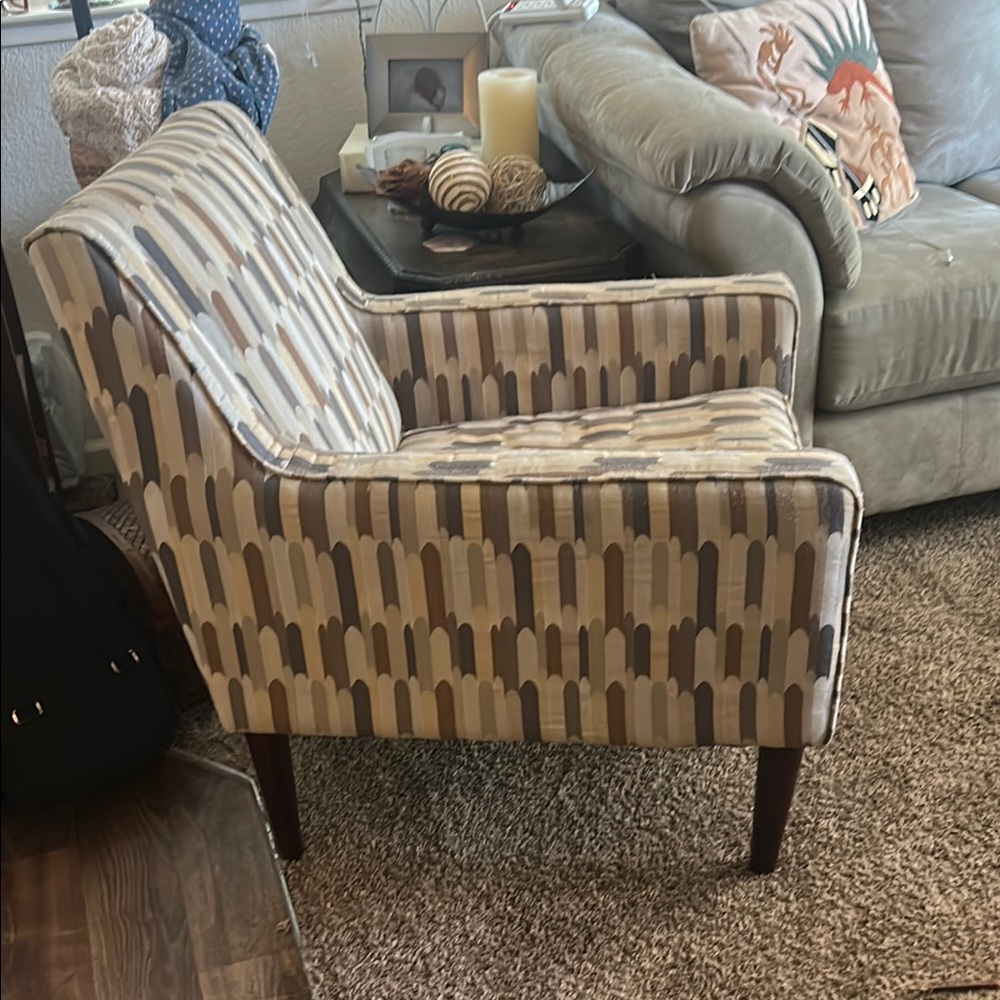 Cream and Brown Geometric Accent Pillows